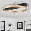 Cajean Plafoniera LED Nero, 1-Luce