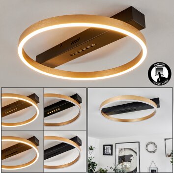 Cajean Plafoniera LED Nero, 1-Luce