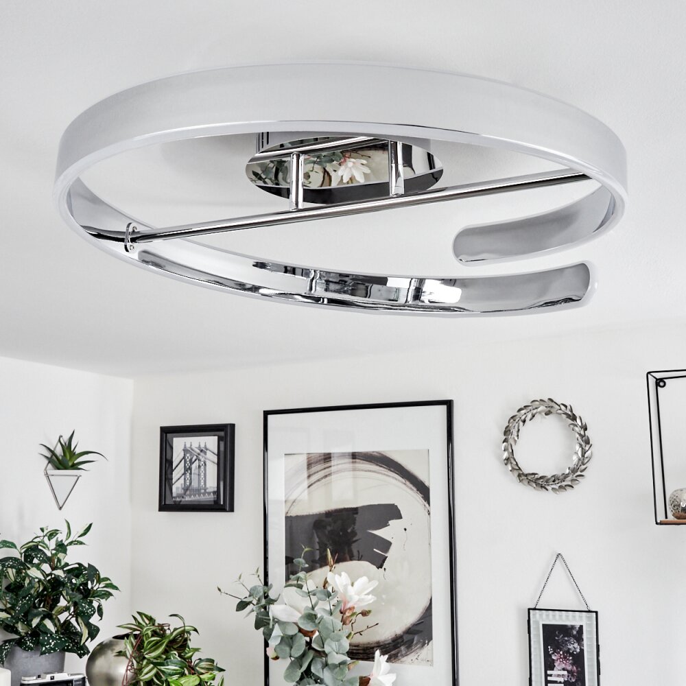 Rosemond Plafoniera LED Cromo, Bianco, 1-Luce