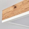 Salmi Plafoniera LED Marrone, Aspetto del legno, Bianco, 1-Luce, Telecomando