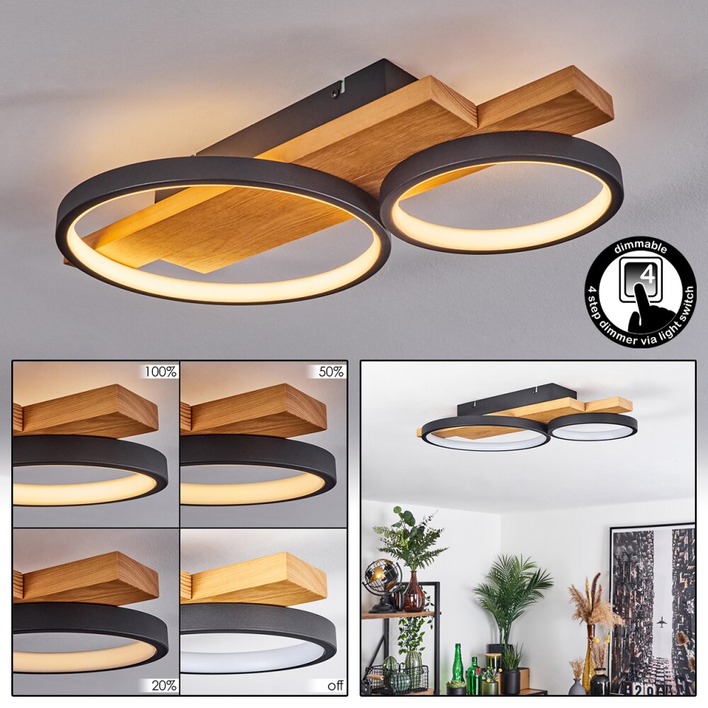 Rodekro Plafoniera LED Écru, Nero, 1-Luce main product photo