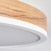 Salmi Plafoniera LED Marrone, Aspetto del legno, Bianco, 1-Luce