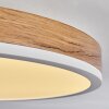 Salmi Plafoniera LED Marrone, Aspetto del legno, Bianco, 1-Luce
