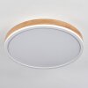 Salmi Plafoniera LED Marrone, Aspetto del legno, Bianco, 1-Luce