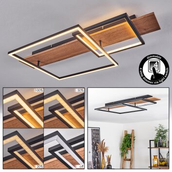 Pompu Plafoniera LED Écru, Nero, 1-Luce