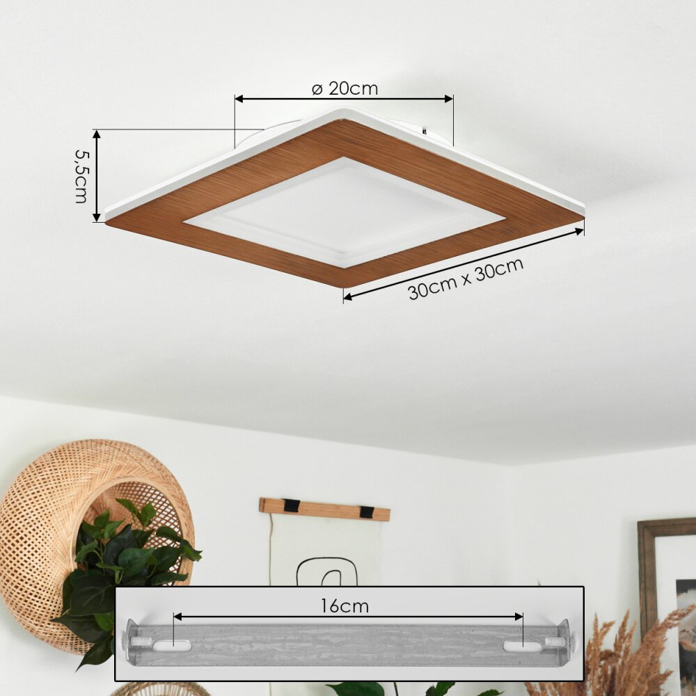 Varoyang Plafoniera LED Bianco, 1-Luce