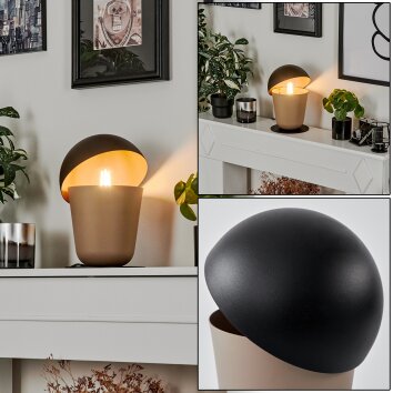 Khyong Lampada da tavolo Beige, Nero, 1-Luce