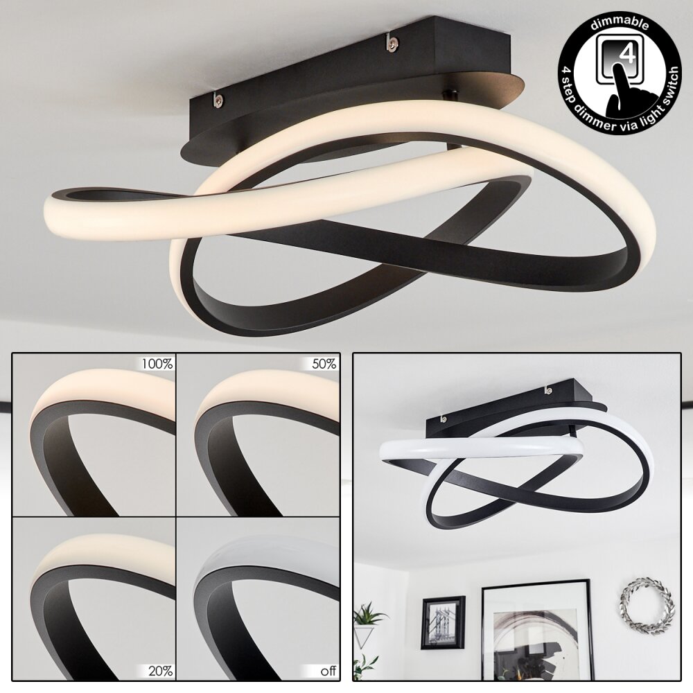 Cochato Plafoniera LED Nero, 1-Luce main product photo