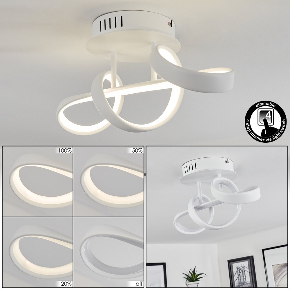 Dauntey Plafoniera LED Bianco, 1-Luce main product photo