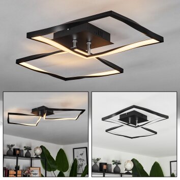 Kanchung Plafoniera LED Nero, 1-Luce