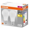 OSRAM Set di 2 LED E27 8,5 Watt 2700 Kelvin 806 Lumen