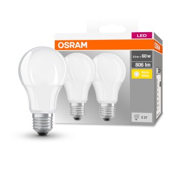 OSRAM Set di 2 LED E27 8,5 Watt 2700 Kelvin 806 Lumen