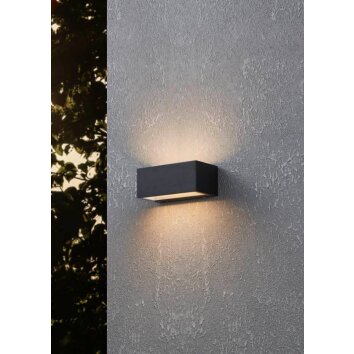 Eglo SPONGANO Applique da esterno LED Nero, 2-Luci