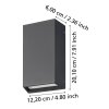 Eglo SPONGANO Applique da esterno LED Nero, 2-Luci