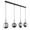 Lampadario a sospensione Globo BLACKY Nero, 4-Luci