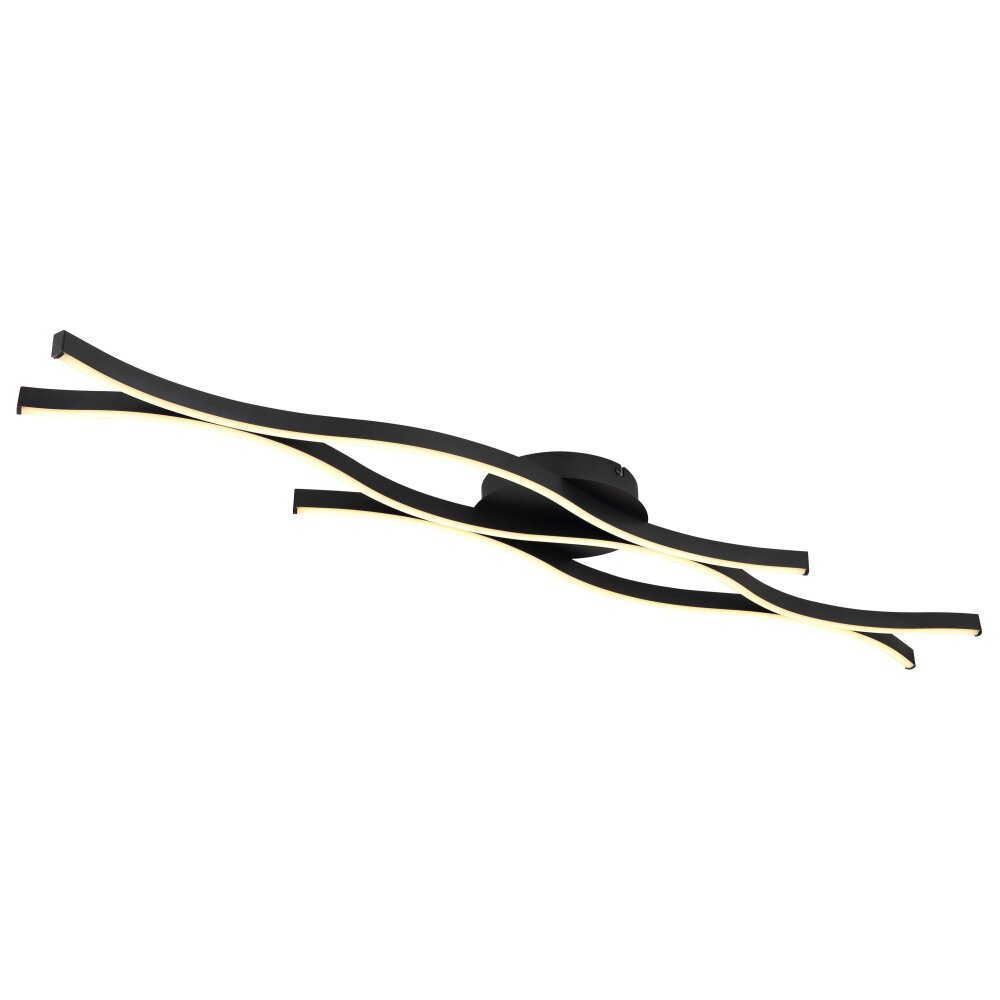 Globo GERONIMO Plafoniera LED Aspetto del legno, Nero, 1-Luce main product photo