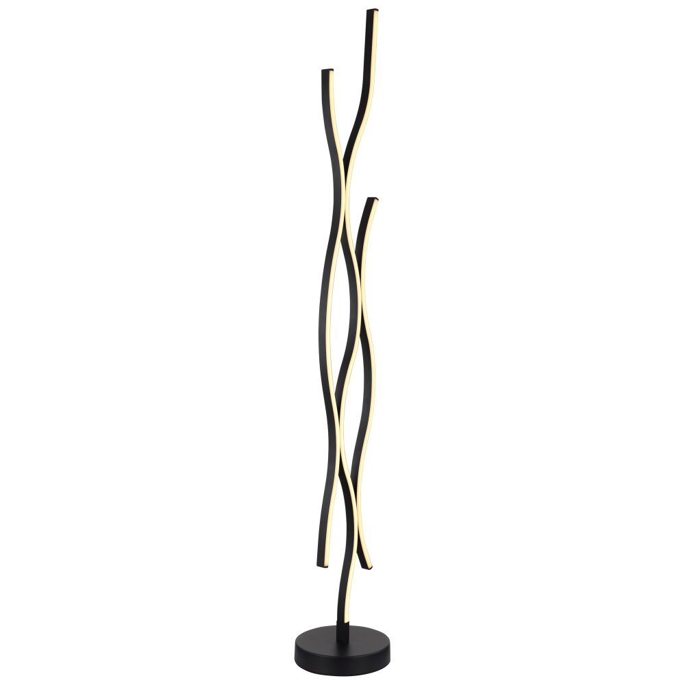 Globo GERONIMO Lampada da terra LED Aspetto del legno, Nero, 1-Luce main product photo