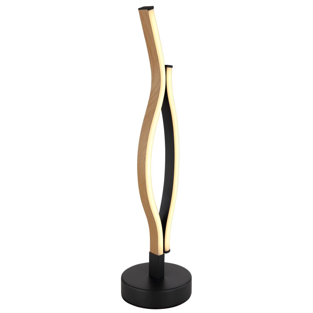 Globo GERONIMO Lampada da tavolo LED Aspetto del legno, Nero, 1-Luce main product photo