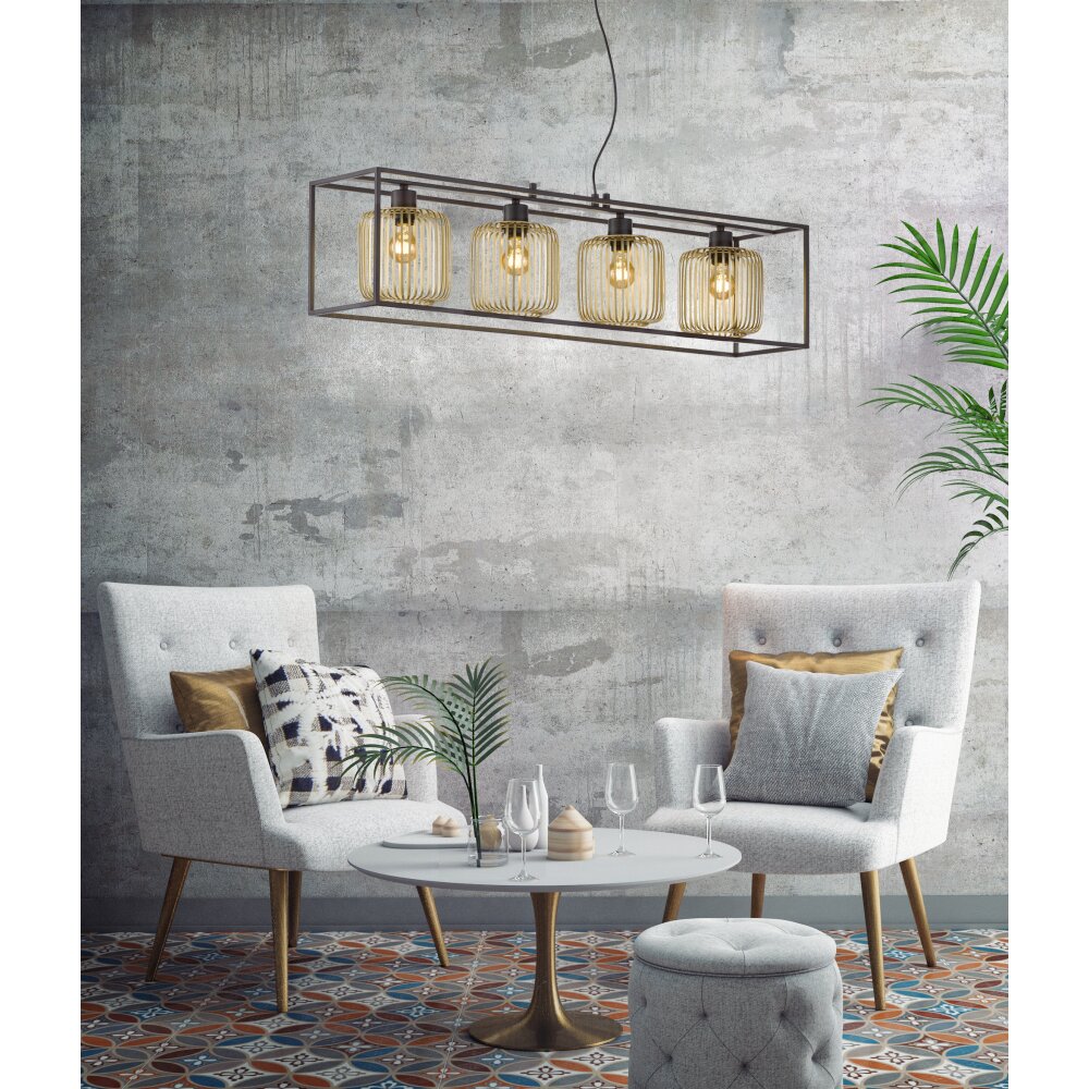 Fischer & Honsel Caydo Lampada a Sospensione Nero, 4-Luci main product photo