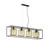 Fischer & Honsel Caydo Lampada a Sospensione Nero, 4-Luci