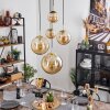 Verbania Lampadario a sospensione Ottone, Nero, 5-Luci