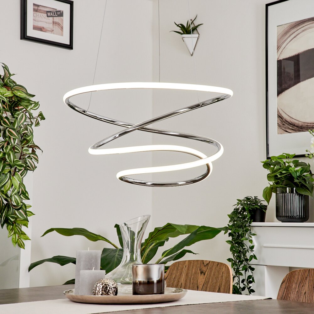 Donebas Lampada a Sospensione LED Cromo, 1-Luce