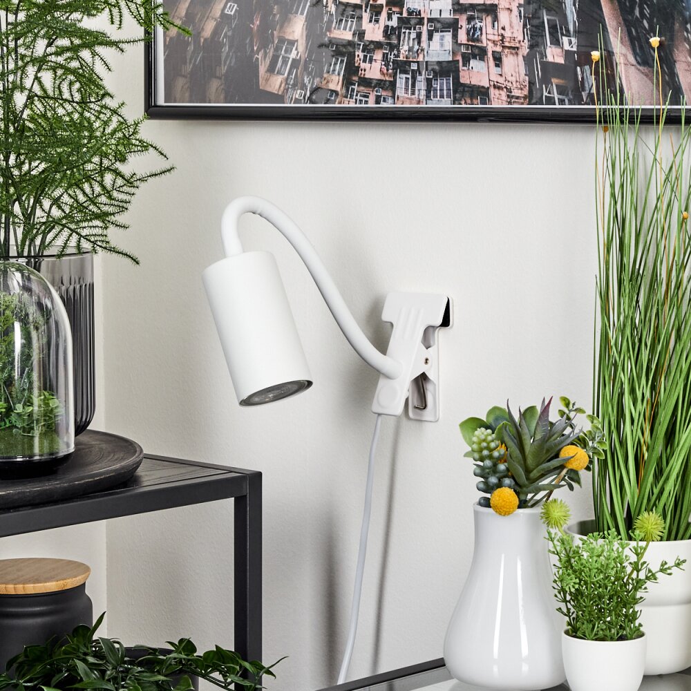Javel Lampada con pinza Bianco, 1-Luce