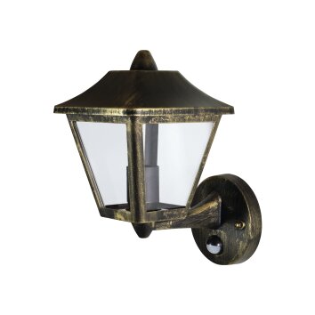 LEDVANCE ENDURA® Applique da esterno Oro, Nero, 1-Luce, Sensori di movimento