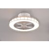 Reality Sandfjord ventilatore da soffitto LED Cromo, 1-Luce, Telecomando