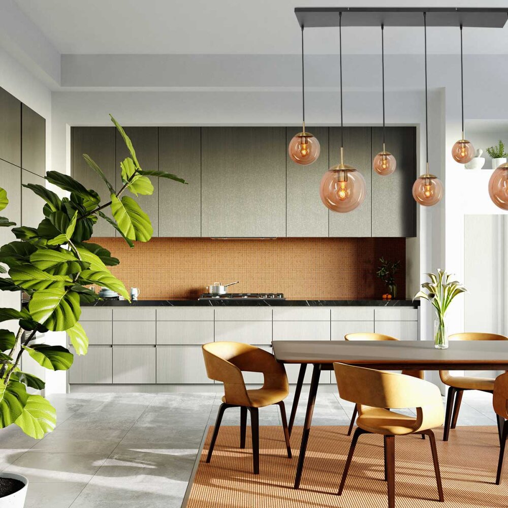 Steinhauer Bollique Lampada a Sospensione Ottone, 6-Luci main product photo