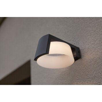 Lutec Moon Applique da esterno LED Antracite, 1-Luce