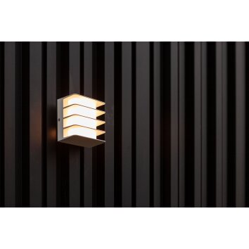 Lutec Gridy Applique da esterno LED Bianco, 1-Luce
