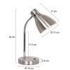 Steinhauer Spring Lampada da tavolo Acciaio satinato, 1-Luce