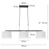 Steinhauer Stang Lampada a Sospensione Nero, 3-Luci