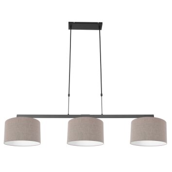 Steinhauer Stang Lampada a Sospensione Nero, 3-Luci