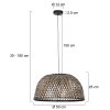 Steinhauer Maze Lampadario a sospensione Nero, 1-Luce