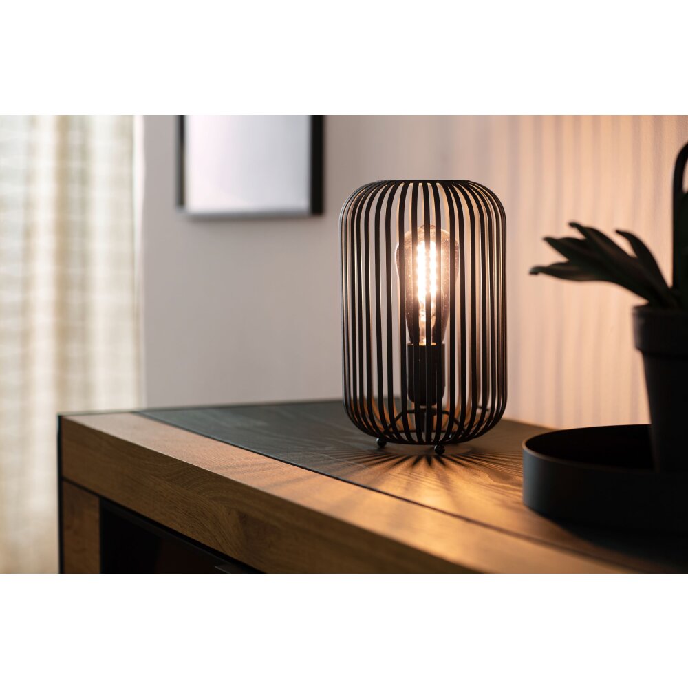 SCHÖNER WOHNEN-Kollektion Cage Lampada da tavolo Nero, 1-Luce main product photo