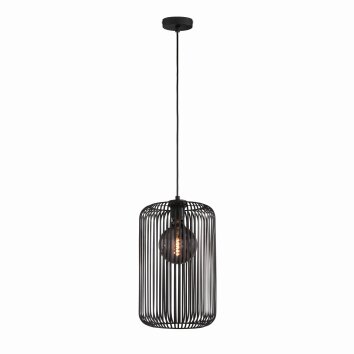 SCHÖNER WOHNEN-Kollektion Cage Lampada a Sospensione Nero, 1-Luce