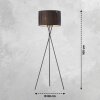 SCHÖNER WOHNEN-Kollektion Crease Lampada da terra Nero, 3-Luci