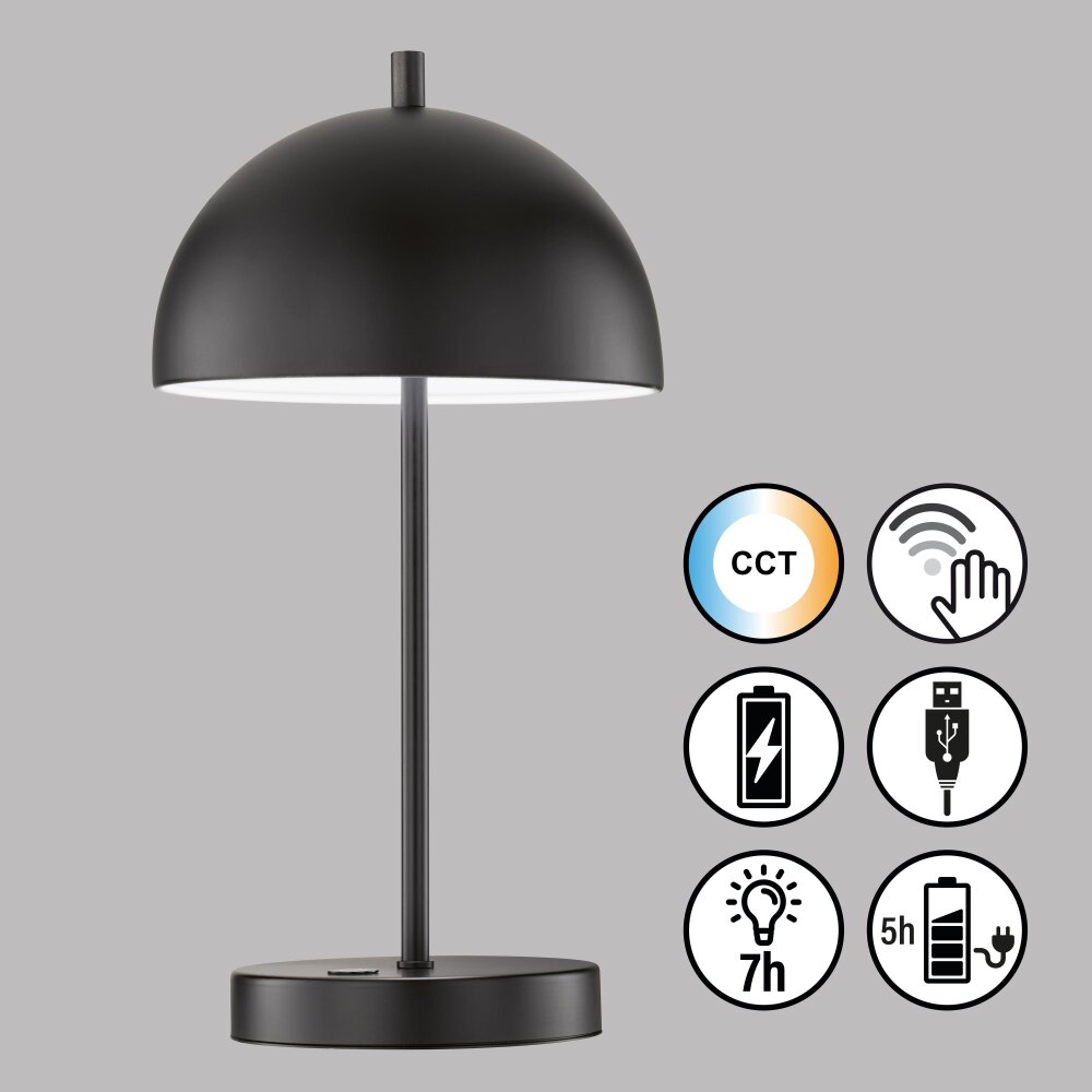 SCHÖNER WOHNEN-Kollektion Kia Lampada da tavolo LED Nero, 1-Luce main product photo