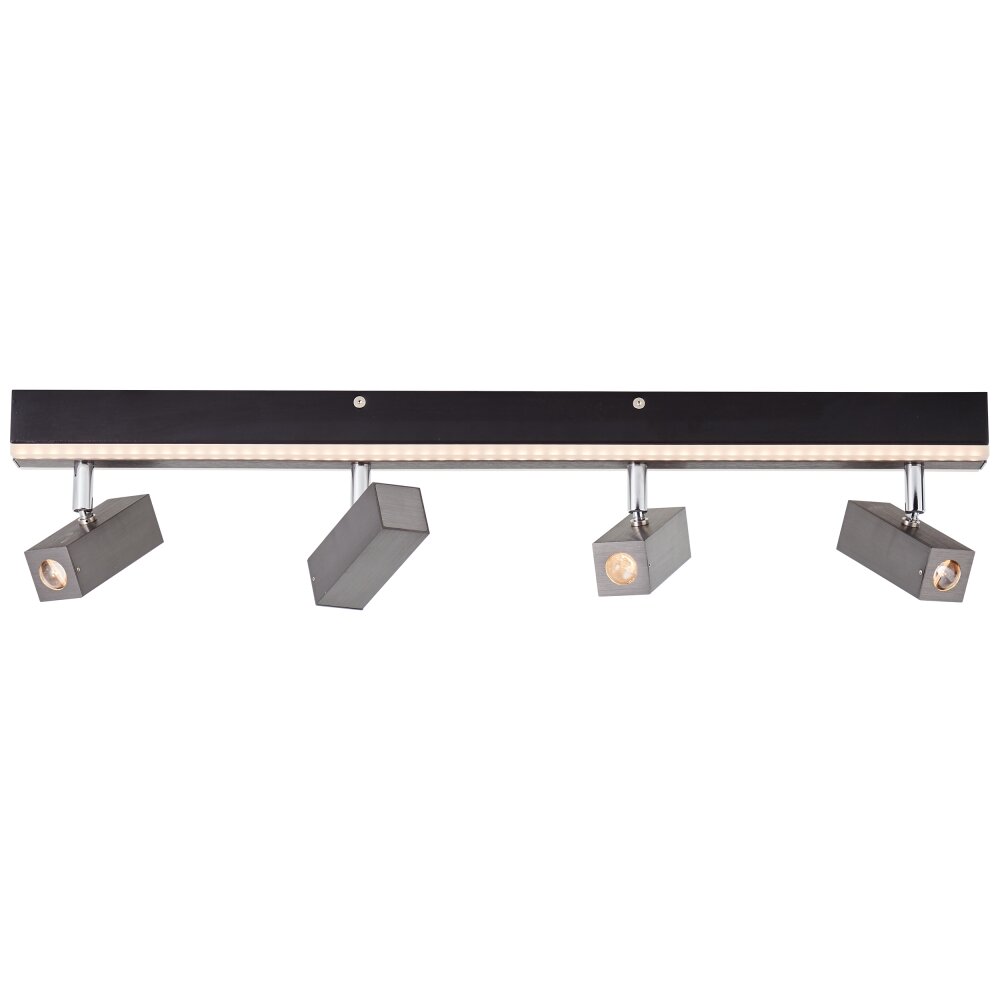 Brilliant Howle Plafoniera LED Alluminio, Nero, 4-Luci main product photo