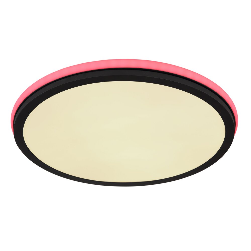 Globo JAXXI Plafoniera LED Nero, 2-Luci, Telecomando, Cambia colore