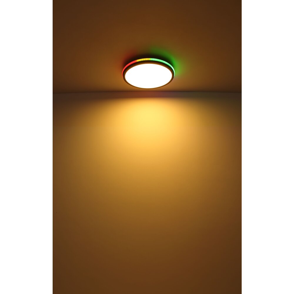 Globo JAXXI Plafoniera LED Nero, 2-Luci, Telecomando, Cambia colore