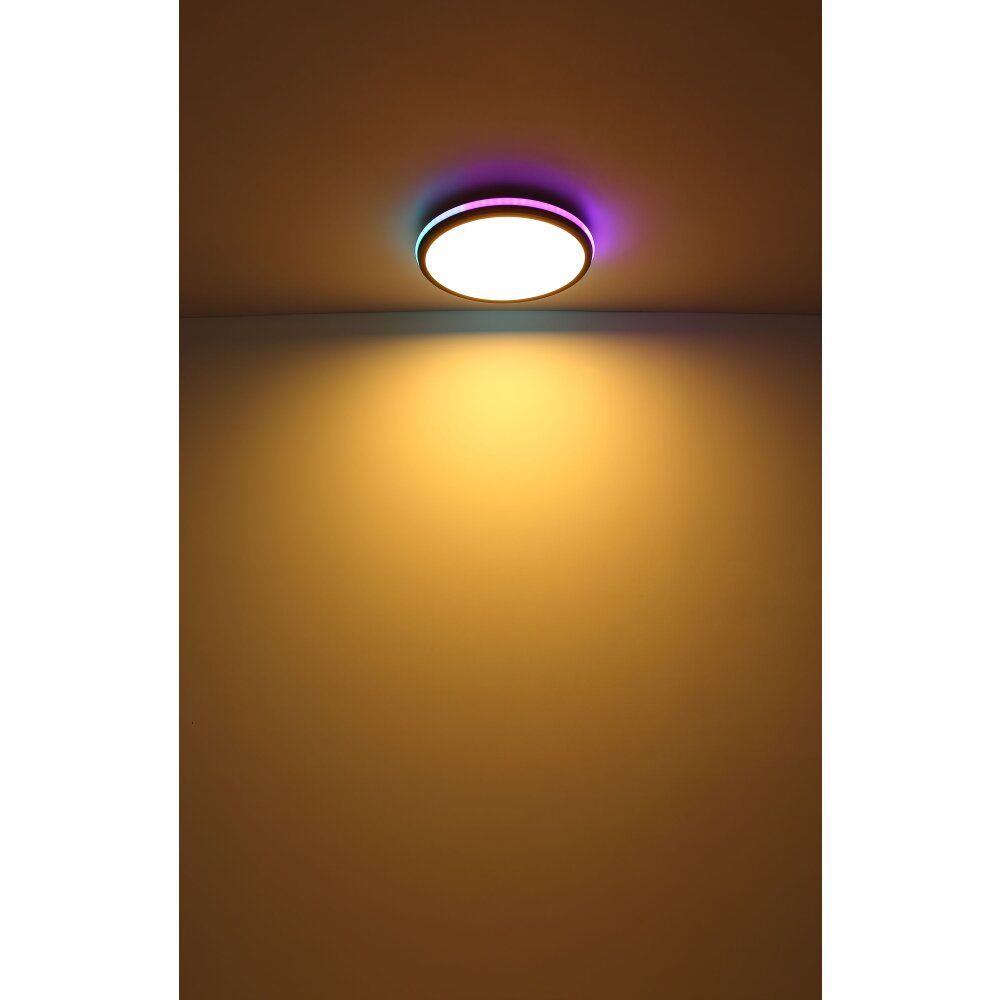 Globo JAXXI Plafoniera LED Nero, 2-Luci, Telecomando, Cambia colore