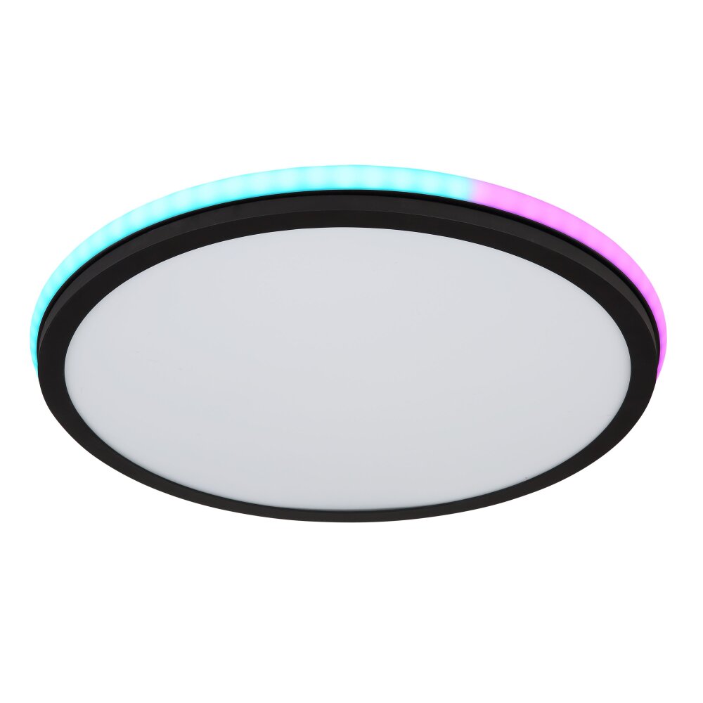 Globo JAXXI Plafoniera LED Nero, 2-Luci, Telecomando, Cambia colore