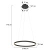 Steinhauer Ringlux Lampadario a sospensione LED Nero, 2-Luci