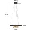 Steinhauer Ringlux Lampada a Sospensione LED Nero, 3-Luci