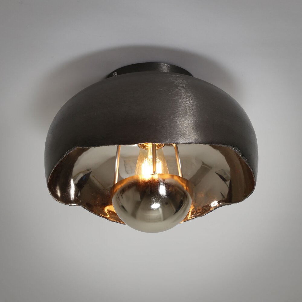 Mirror Plafoniera Nichel opaco, Nero, 1-Luce main product photo