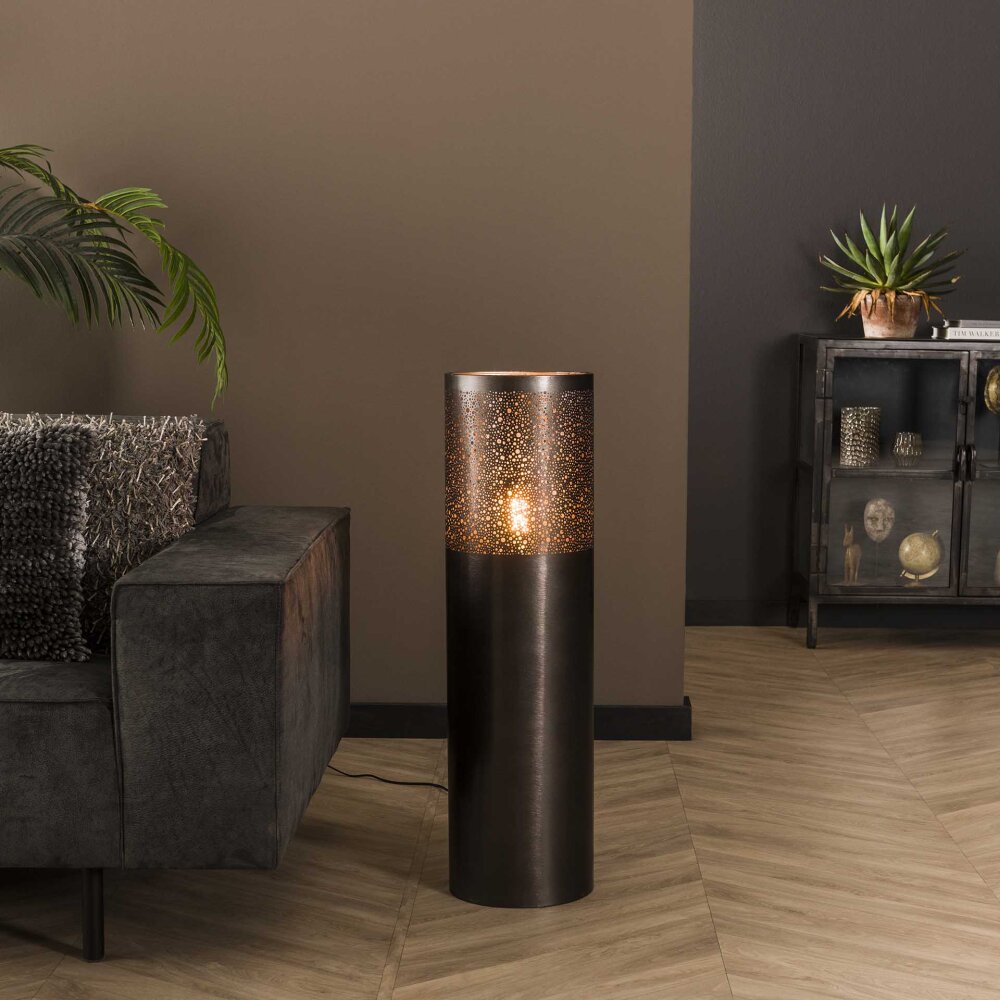 Cylinder Lampada da terra Nichel opaco, Nero, 1-Luce main product photo