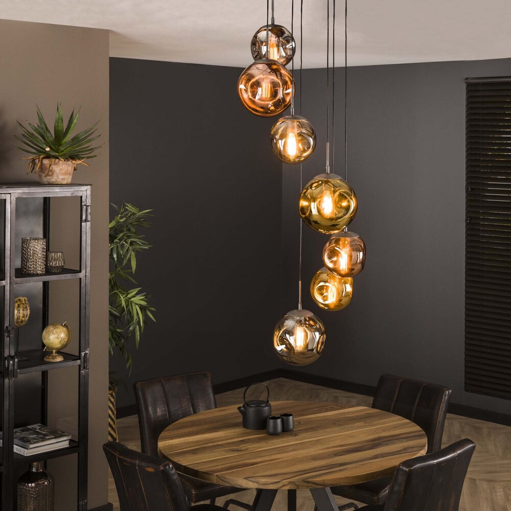Stellar Lampada a Sospensione Argento Brunito, 7-Luci main product photo